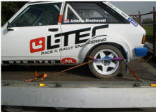 vervoer auto op trailer / aanhanger