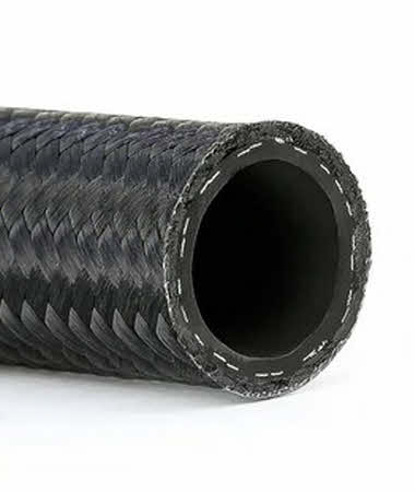 Zwarte RVS ommantelde Benzineslang